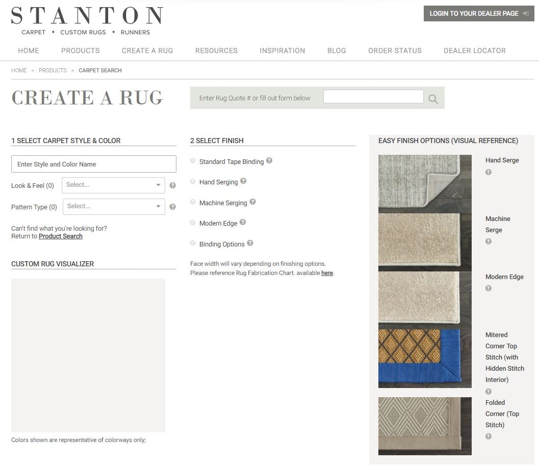 Create Your Own Rug Using Stanton Carpet's Custom Rug Visualizer